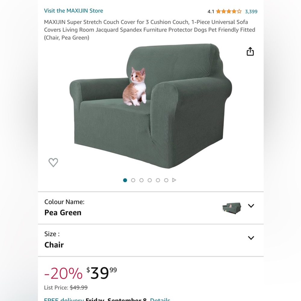 Maxijin armchair sofa cover